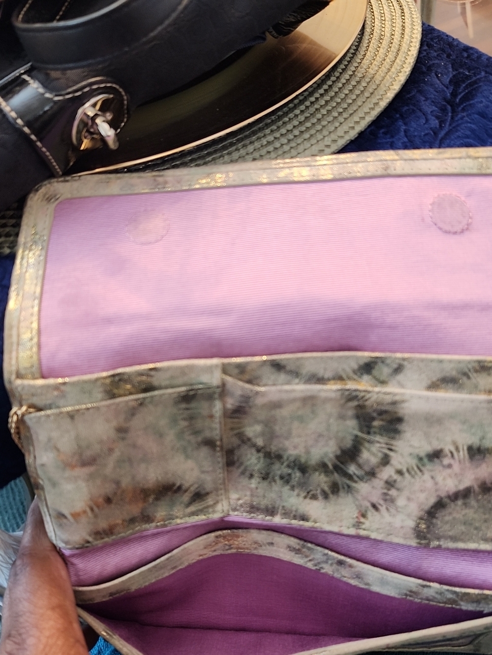 Hobo International Gold-Accented Leather Clutch Wallet - Picture 13 of 15